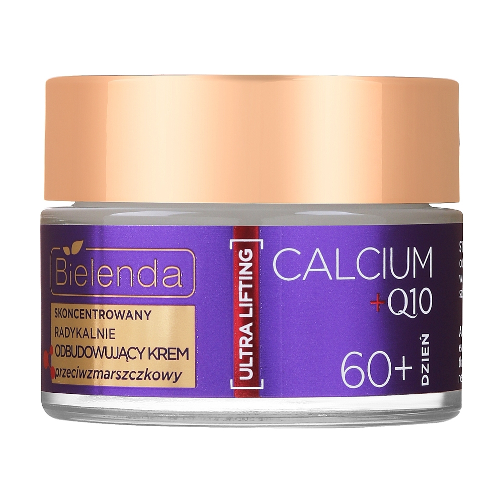 Концентрований радикально відновлювальний крем для обличчя Bielenda Calcium + Q10 проти зморщок, 60+, 50 мл