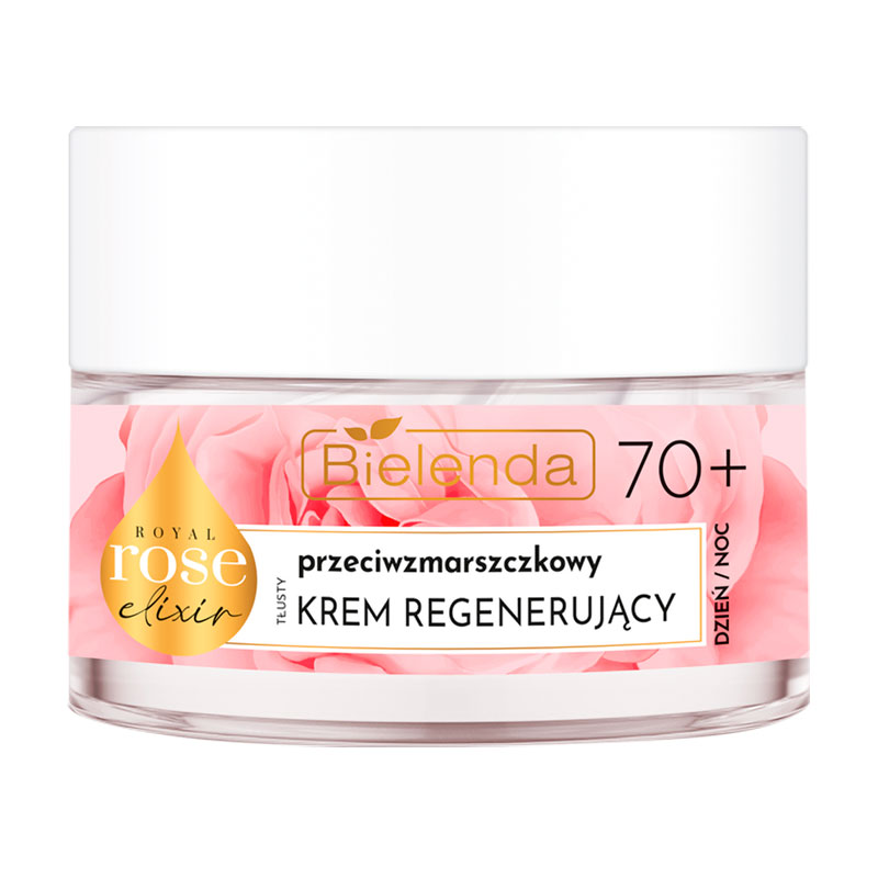 Відновлювальний крем для обличчя Bielenda Royal Rose Elixir Face Cream 70+ проти зморщок, 50 мл